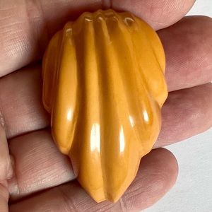 Vintage BAKELITE Butterscotch Dress Clip